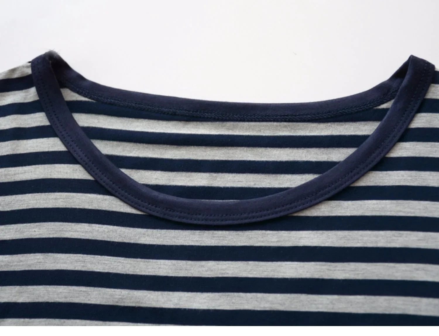 Men's Modal Pajamas Striped T-shirt Shorts