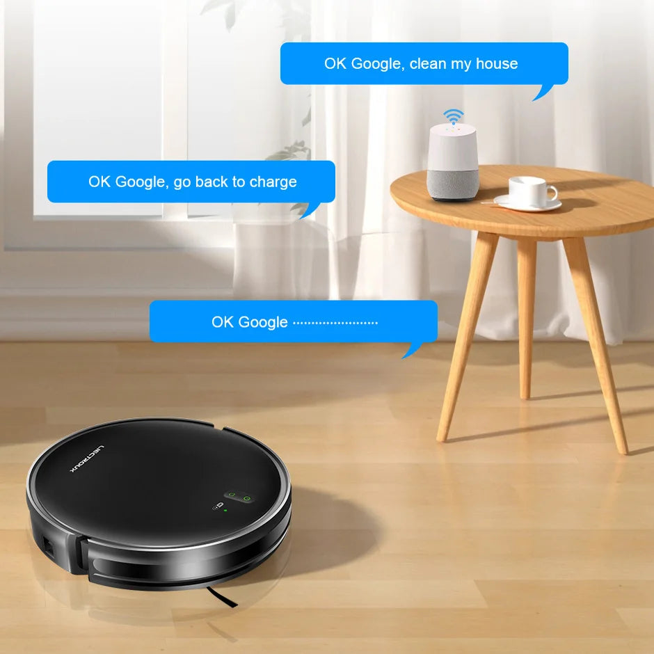 LIECTROUX L200 Robot Vacuum Cleaner & Wet Mop Combo,Smart Mapping,WiFi App,4KPa,Brushless Motor, Electric control water tank