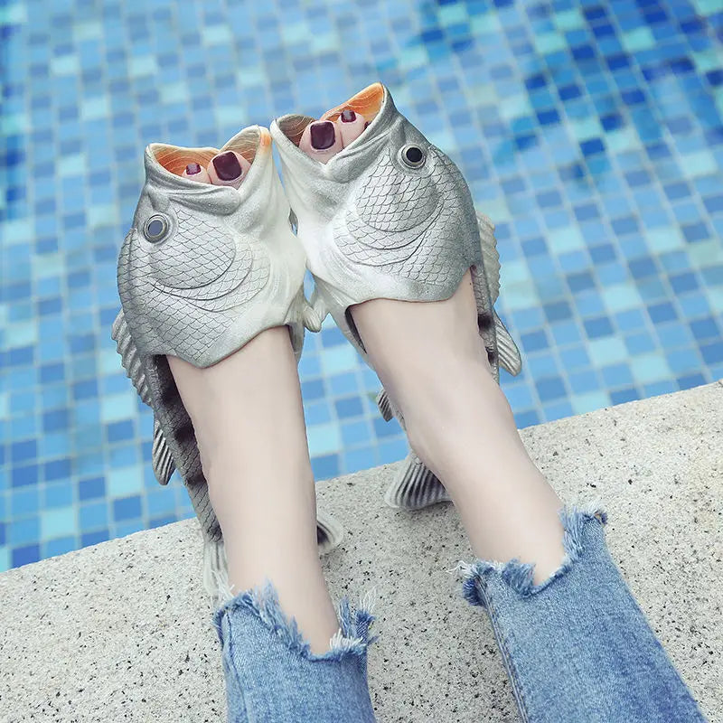 Fish Shoes Beach Slippers Unisex Funny Shoes