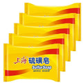 5PCS Shanghai Sulfur soap Bath soap Clean wash hands and face clean unisex soap behind the skin face deep clean