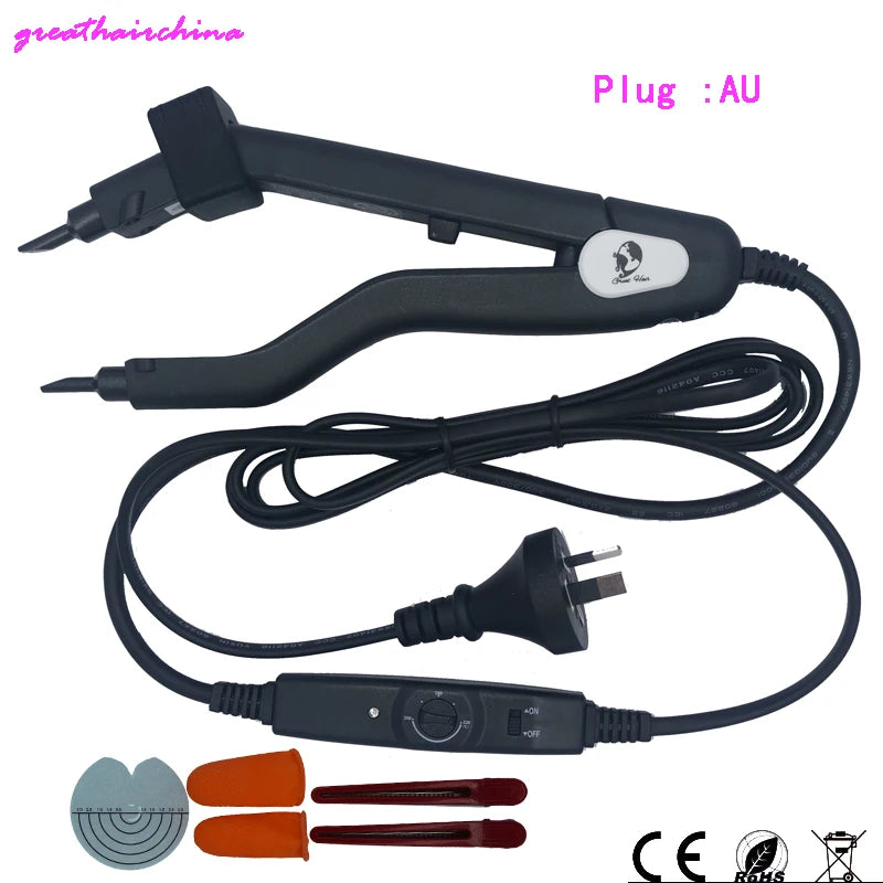 1Pcs Adjustable Temperature 220℃ Professional Hair Extension  Fusion Iron Heat Hair Connectors  Keratin Melting Tool