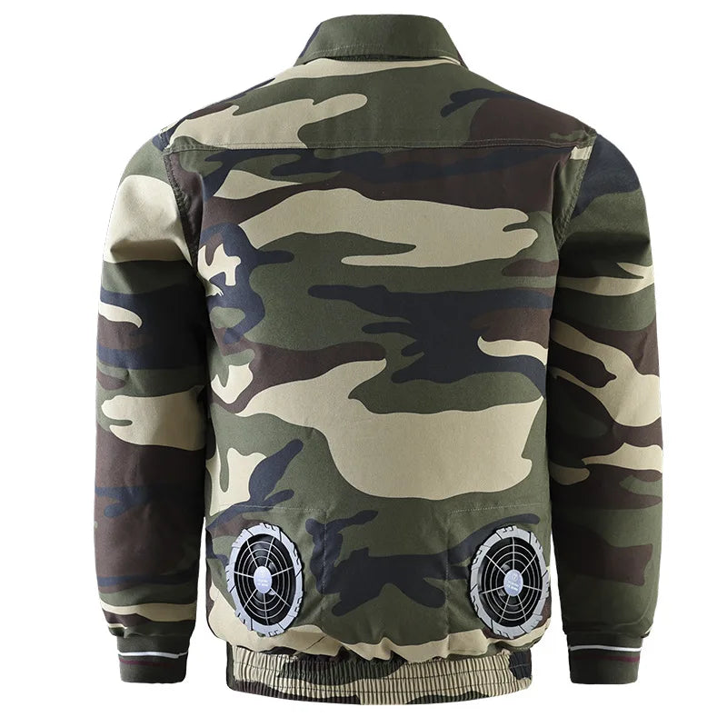 Summer Cooling Air Conditioning Clothes Men's Refrigeration Cooling Clothes with Fan Tooling Camouflage Clothing Construction Si