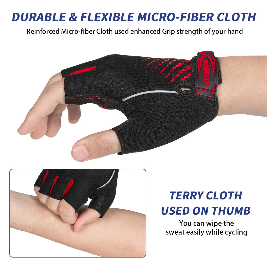 Bike Gloves 5MM Gel Pads Shock-Absorbing