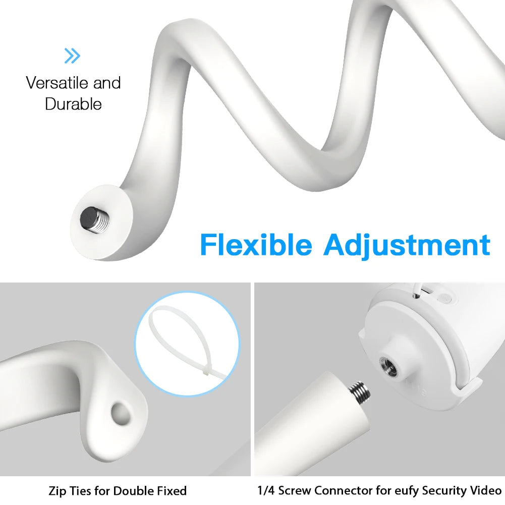 Flexible Twist Mount Bracket for eufy Security 720P Video Baby Monitor Camera,Attaches to Crib Cot Shelves or Furniture