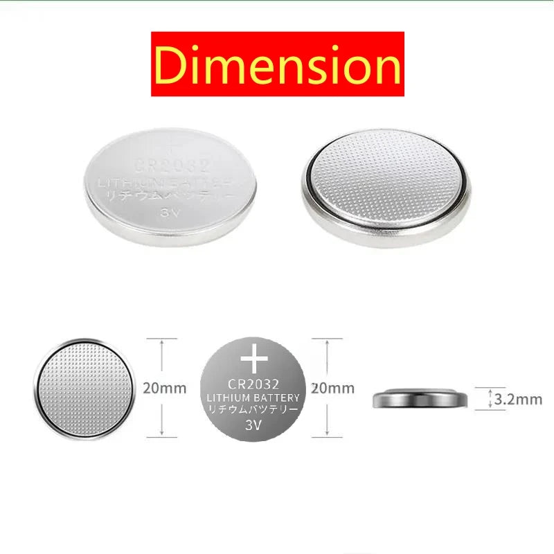 2-60PCS CR2032 CR 2032 Button Battery 3V Lithium Battery For Watch Toy Calculator Car Remote Control Button Coin Cell