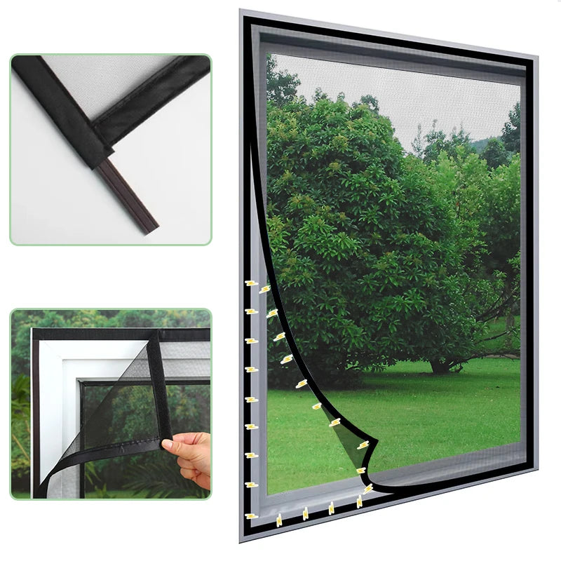 2024 New type of magnetic mosquito net, magic self-adhesive mosquito screen window,thmagnetic screen door,summer invisible mesh