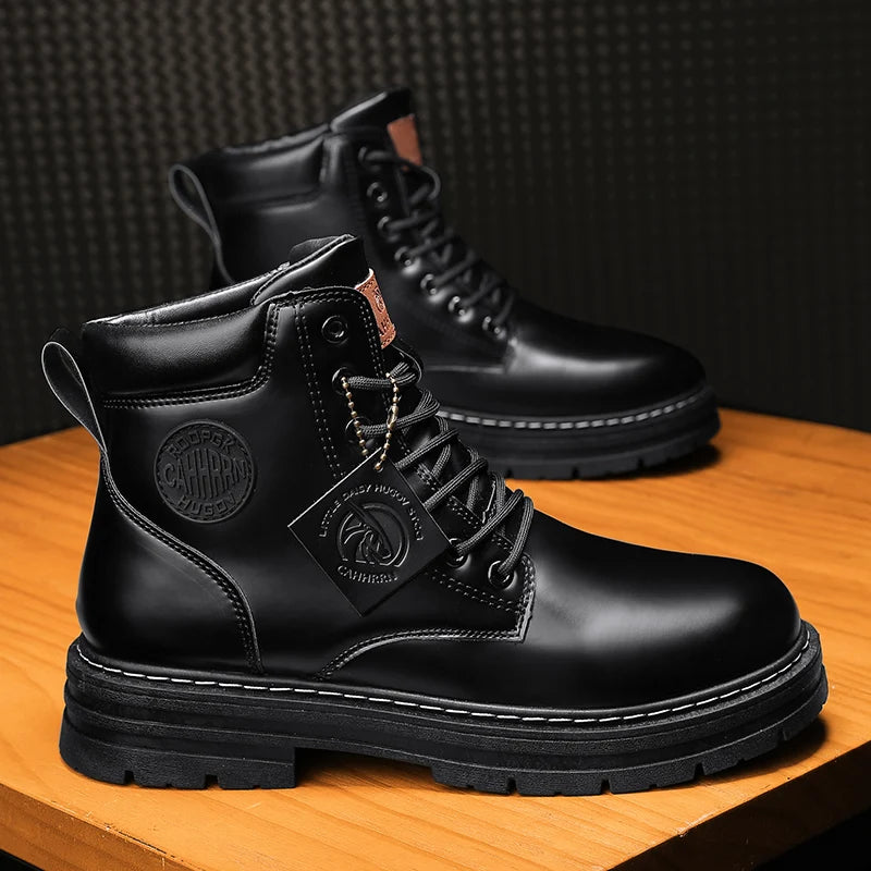 Men Shoes Winter Casual Shoes Lace Up Boots For Outdoor Shoes For Man