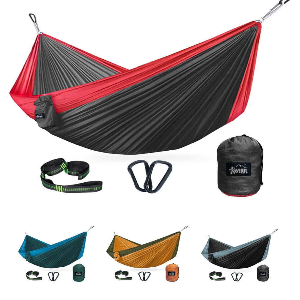 300x200cm Portable Camping Tourist Parachute Cloth Hammocks  Outdoor Garden Travel Sleeping Hanging Hammock Swing Nature Hike