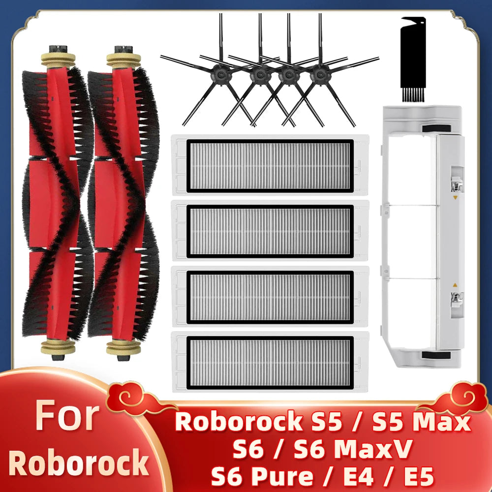 For Xiaomi Mi Robot Vacuum Cleaner 1 / 1S SDJQR01RR SDJQR02RR SDJQR03RR Roborock E2 E3 E4 E5 S4 S4 Max S5 Main Side Brush Filter