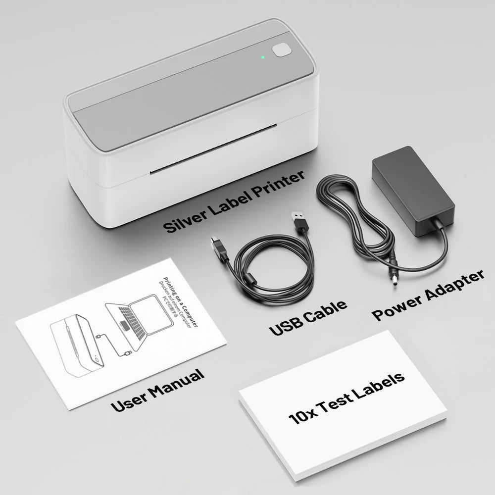 Phomemo 241 Portable Printer Thermal Label Printer Wireless Bluetooth Shipping Label Printer Compatible with Mobile PC Wide Used