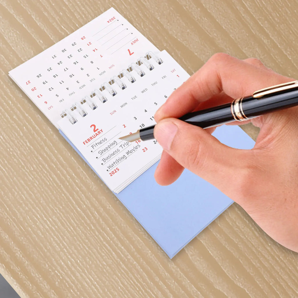 2025 Desktop Calendar Simple Notepad Daily Use Standing Calendar Household Calendar Decorative Monthly Calendar Home Supply