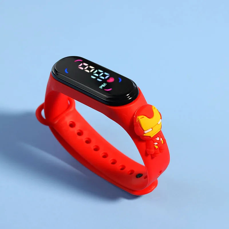 MINISO Spiderman Kid's Watches Men Sport Wristband Bracelet Waterproof Children Digital Watch Boys LED Clock relogio montre