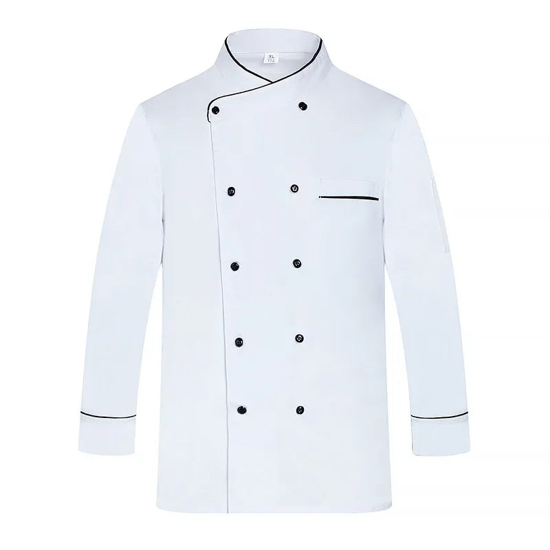 Classic Cook Shirt Chef Coat Jacket Short Sleeve Restaurant Cook Clothes Baker Uniform