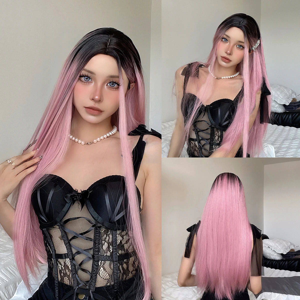 Light Blonde Straight Synthetic Wig - Long