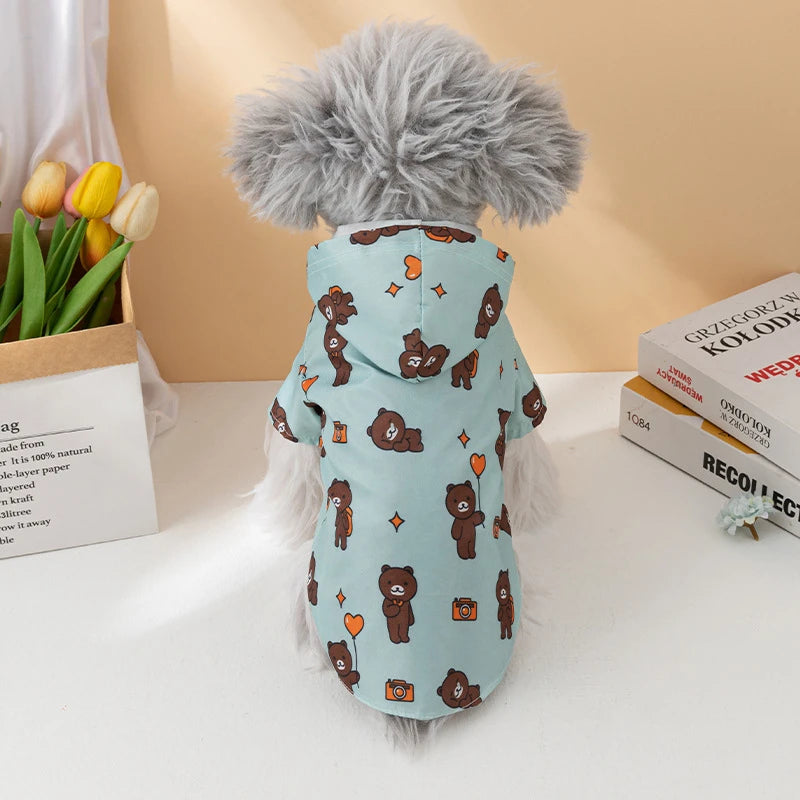 Dog Raincoat Summer Fashion Short Sleeve Dog Waterproof Clothes Puppy Coat Dog Raincoat Outdoor Coat Bichon Schnauzer Welsh