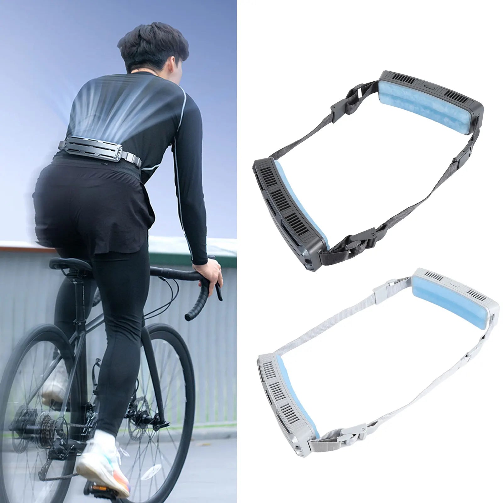 New ice belt fan Smart Portable Hanging Waist Fan Mini Usb Cooling Ice Outdoor Sport Fan Portable Small Fan Summer Cooler