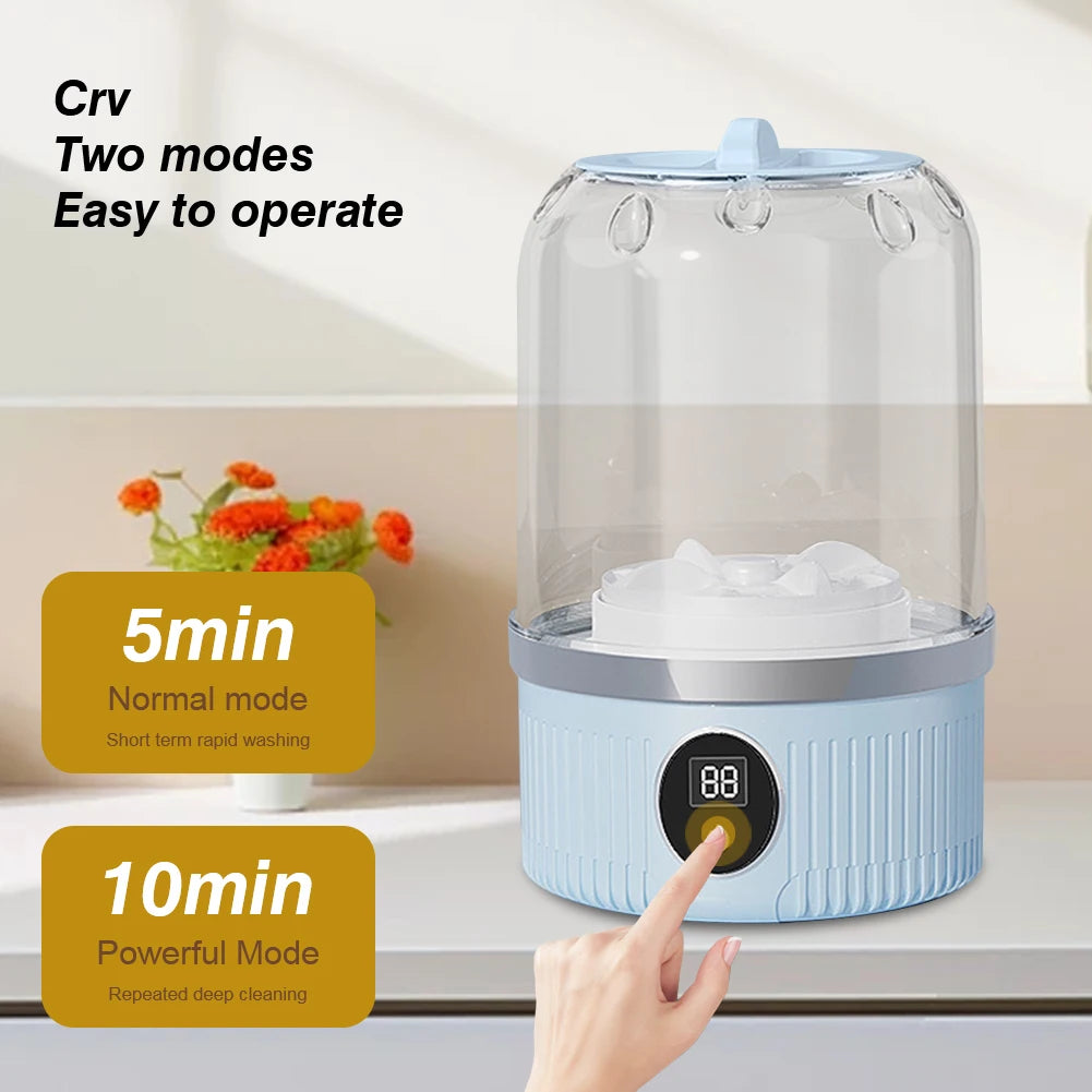 Underwear Washer with Laundry Cup Cordless Small Washing Machine Rechargeable Mini Special Washer for Travel Home and Dormitory