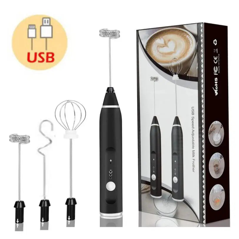 Portable Mini Milk Frothers Wireless Handheld Blender With USB Electric Coffee Maker Whisk Mixer For Cappuccino Milk Foamer
