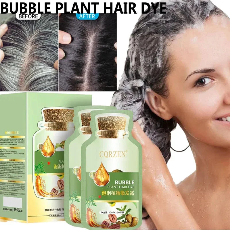 Natural Herbal Hair Dye Shampoo 5 Minutes