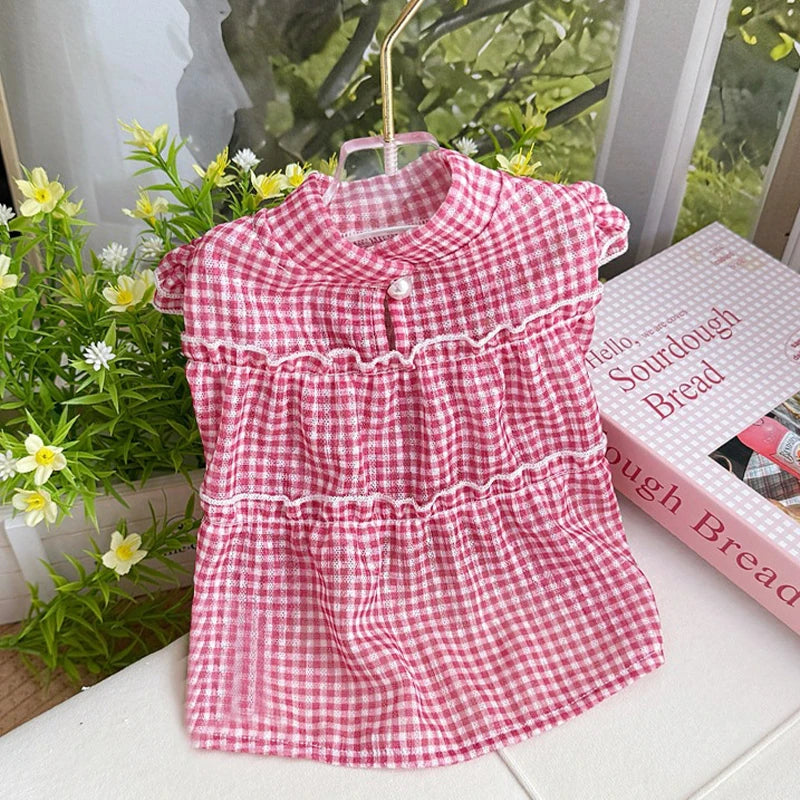 Fashion Dog Dress Dot Pet Dog Clothes Summer Suspender Puppy Skirt Chihuahua Yorkie Bichon Clothing Girl Dog Costume Cat Dresses