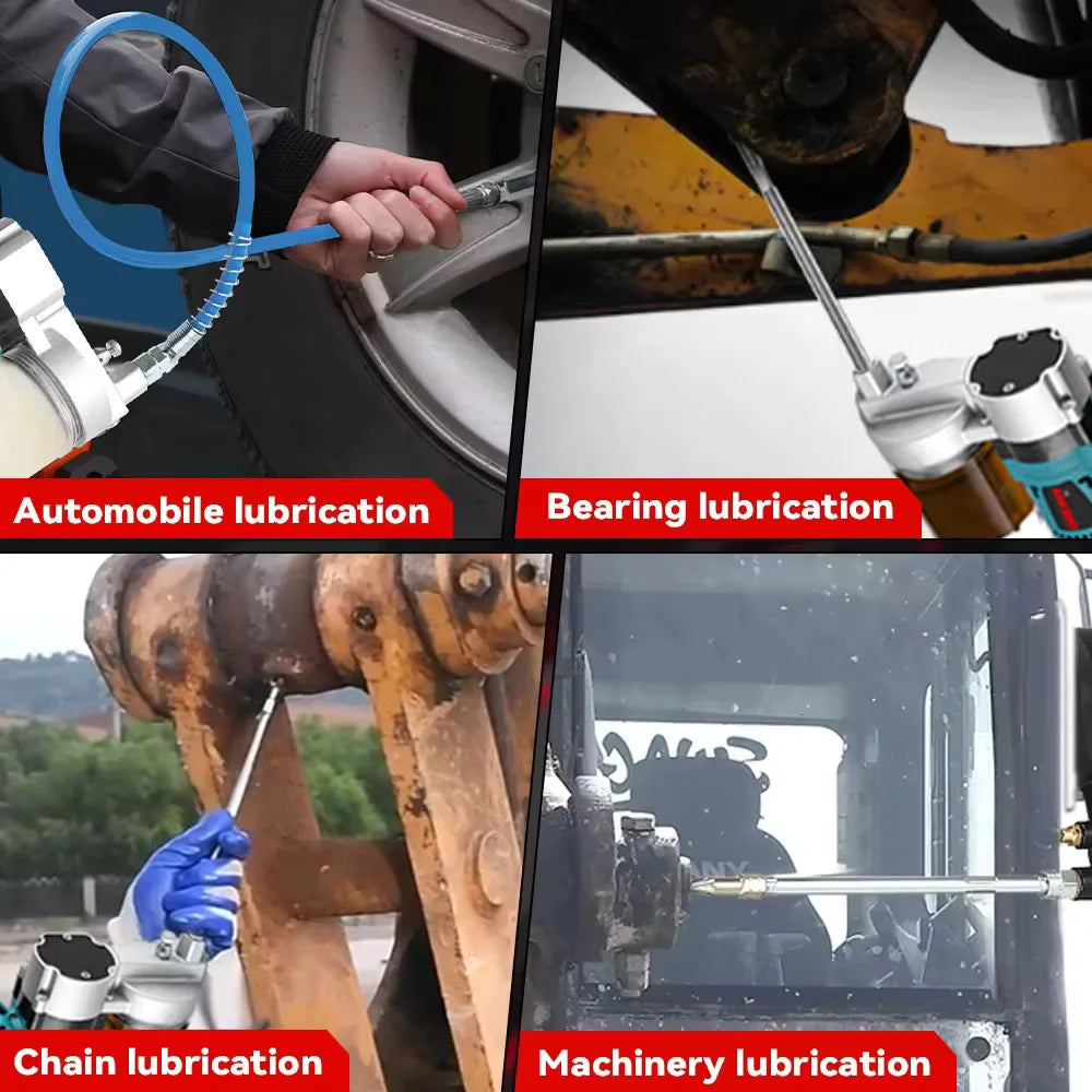 10000PSL 689Bar Cordless Electric Grease Gun High Pressure Car Lubricating Oil Car Maintenance Tool For Makita 18v Battery Pin