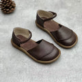 Johnature Retro Handmade Genuine Leather Flats Sandals 2025 Summer New Casual Versatile Comfortable Soft Sole Women's Shoes
