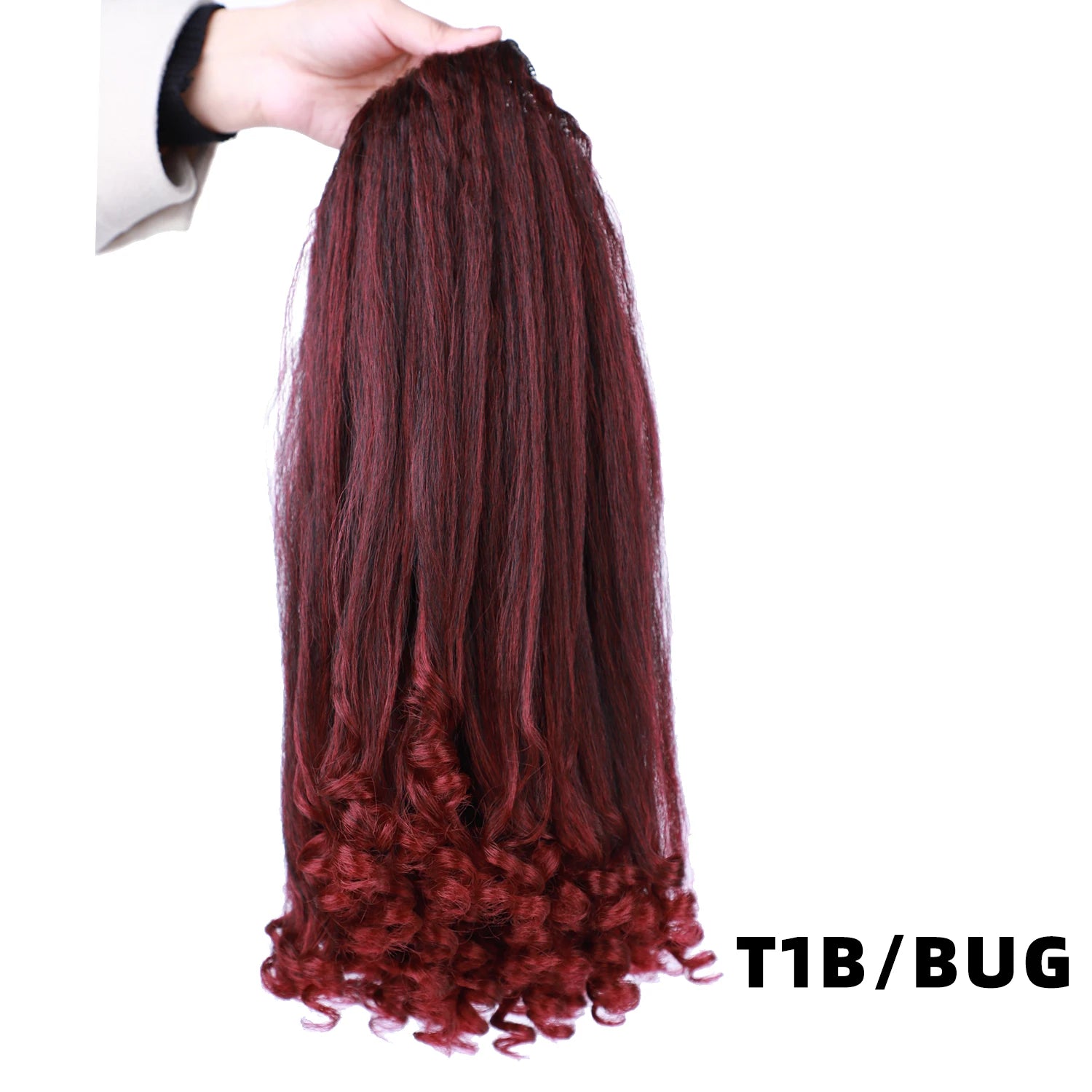 Lydia Tail Dancing Loose Curly Synthetic 20" Kinky Straight Hairpieces Two Plastic Comb Drawstring Ponytail Hair Extension Black