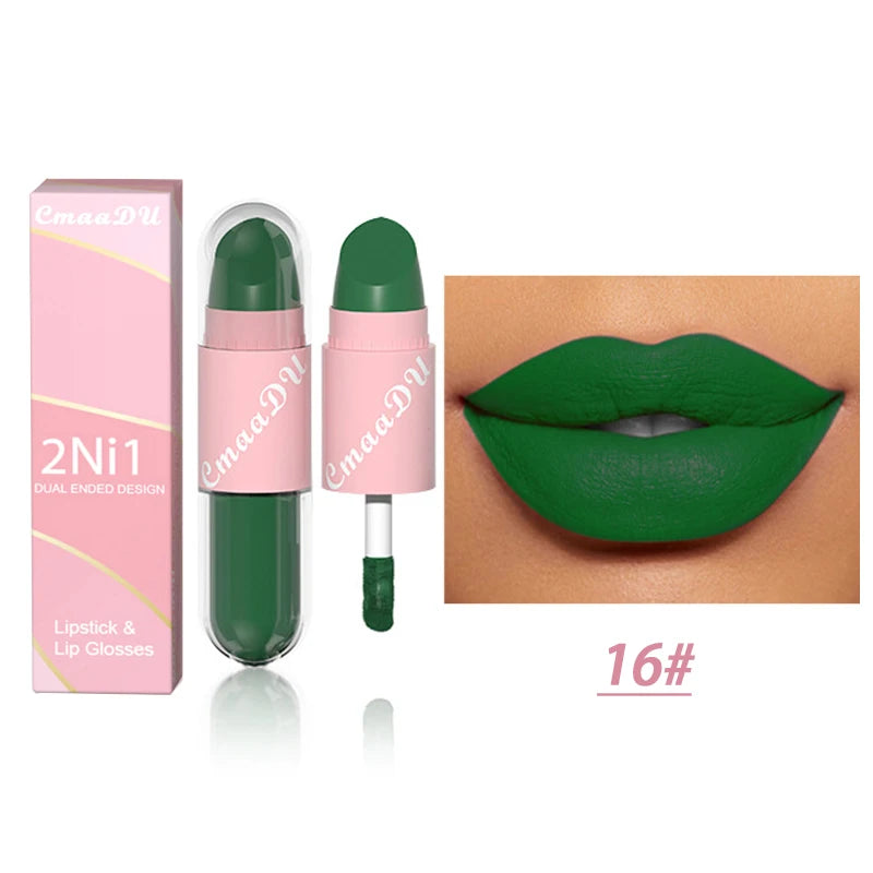 2 in 1 Matte Lipstick Liquid 18 Colors