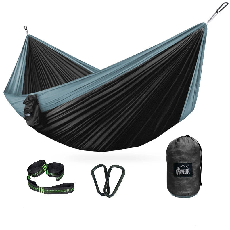 300x200cm Portable Camping Tourist Parachute Cloth Hammocks  Outdoor Garden Travel Sleeping Hanging Hammock Swing Nature Hike