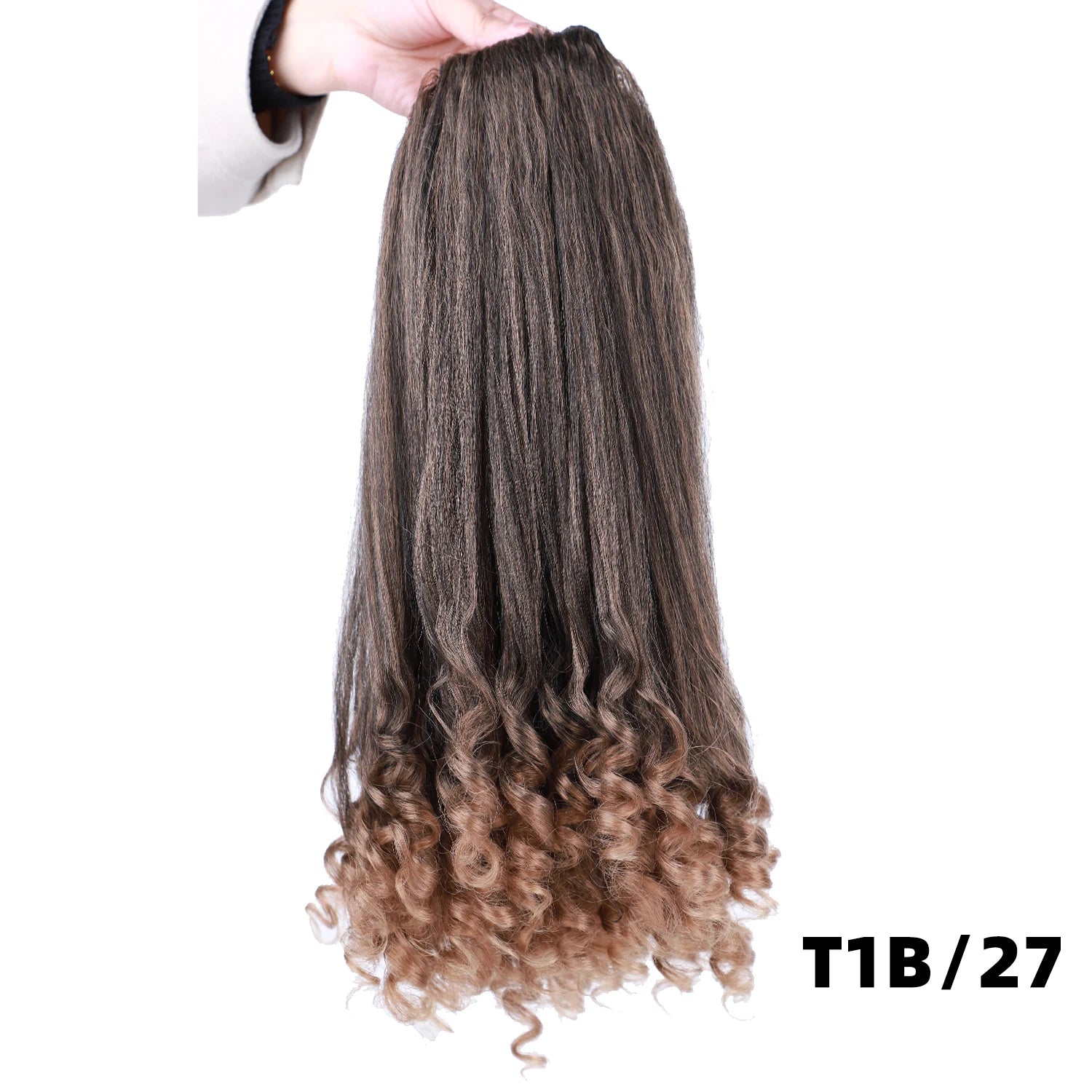 Lydia Tail Dancing Loose Curly Synthetic 20" Kinky Straight Hairpieces Two Plastic Comb Drawstring Ponytail Hair Extension Black