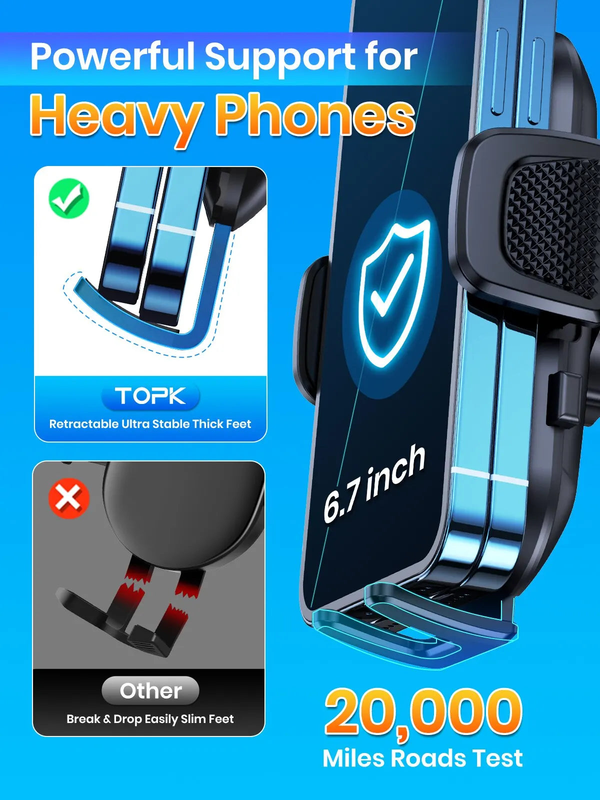 Car Phone Holder Gravity Stand Dashboard Mount