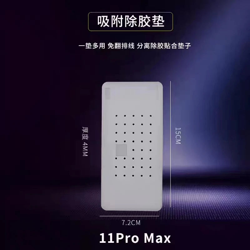 E-FIXIT Silicone Suction Rubber Mat Unbent Flex Cable OCA Glue Cleaning Pad For iPhone X XS Max XR 11 12 Mini 13 Pro 14 Plus