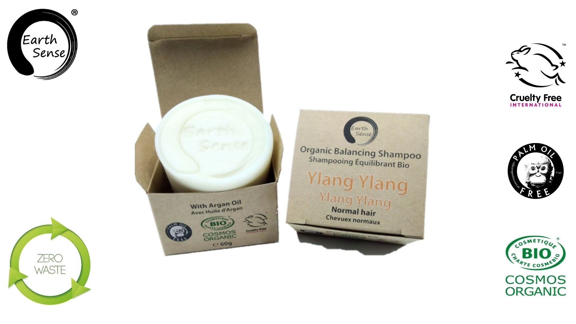 Organic Solid Shampoo - Ylang Ylang 60g