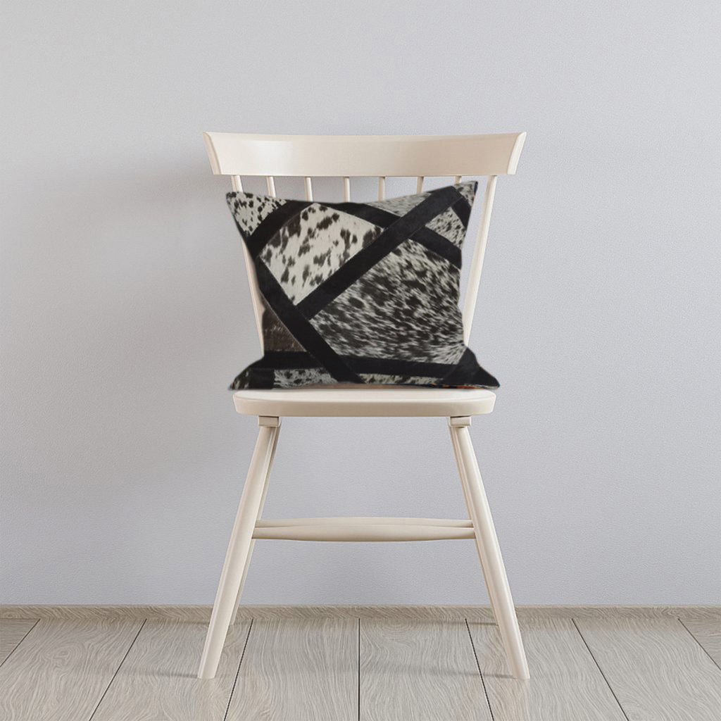 Cowhide- Leather -Cotton- Seed- Cushion -Cover