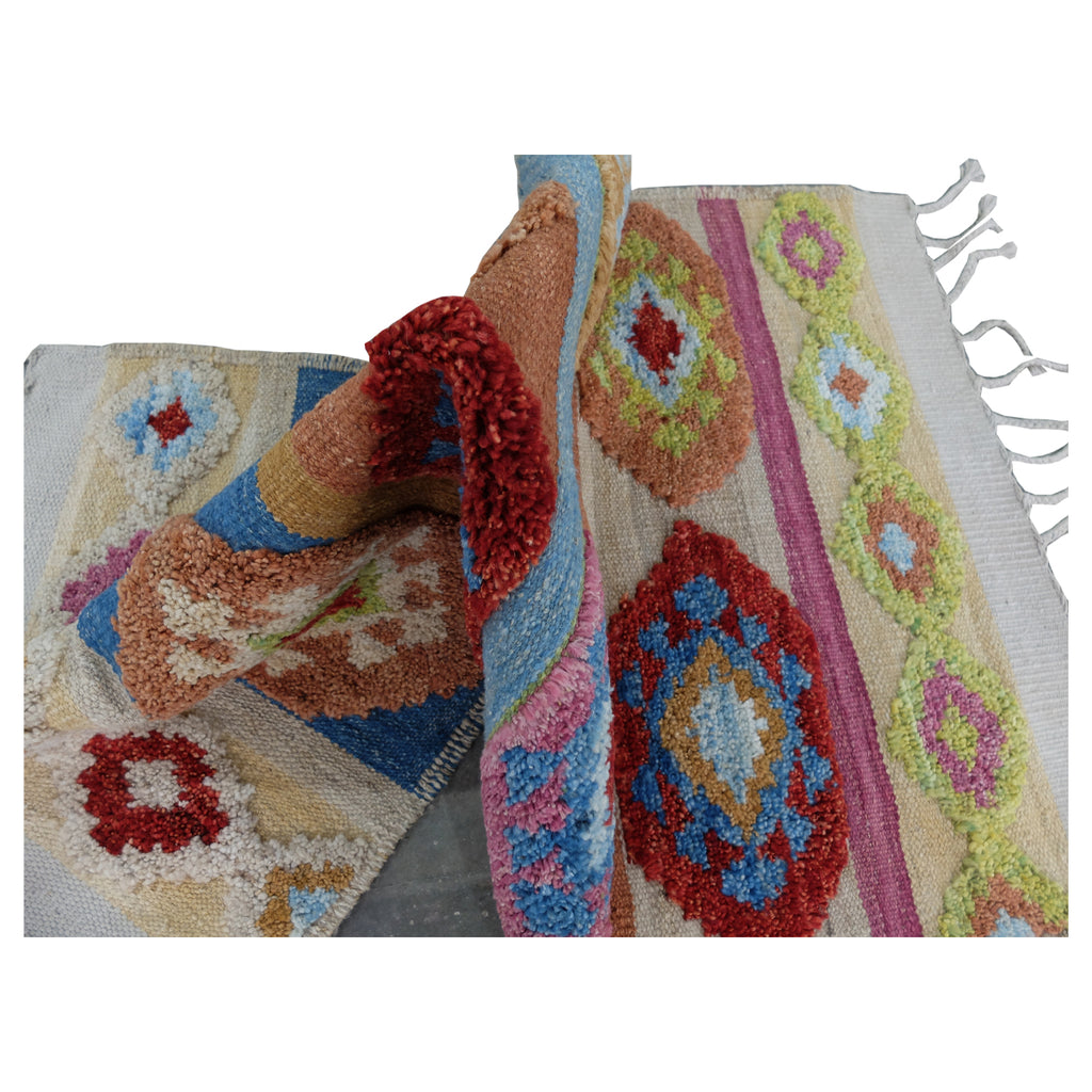 IKAT-Nomadic-Floral-Kilim-Rug