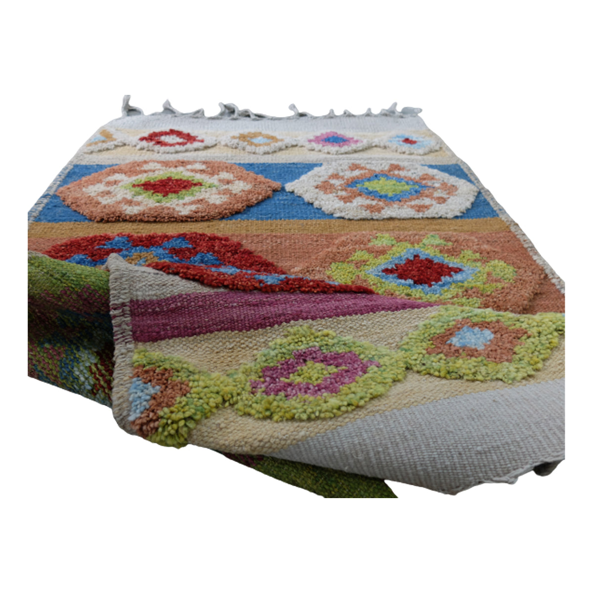 IKAT-Nomadic-Floral-Kilim-Rug