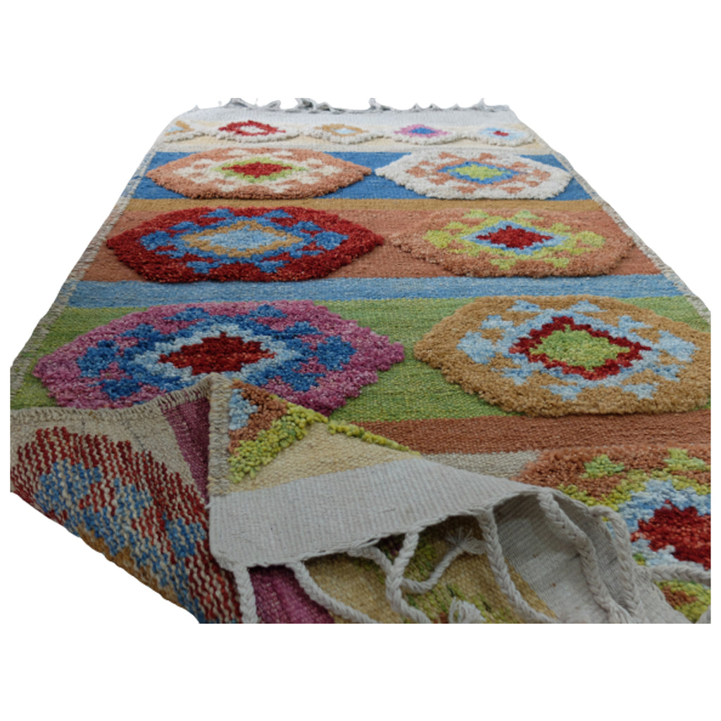 IKAT-Nomadic-Floral-Kilim-Rug