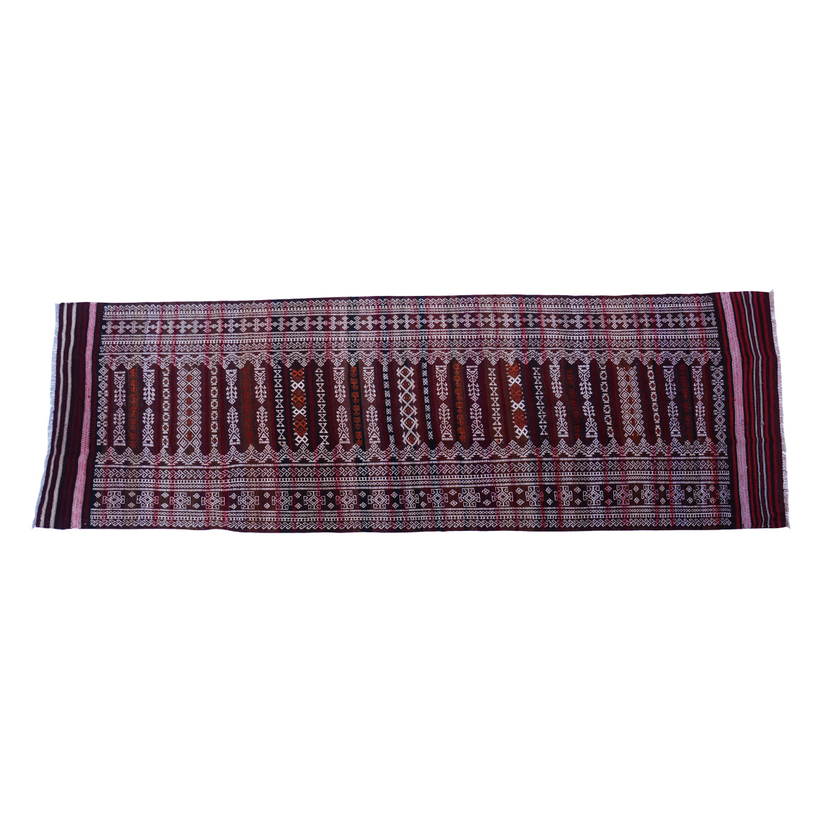Baluch -Soumak- Dark- Tan -Vintage -Rug