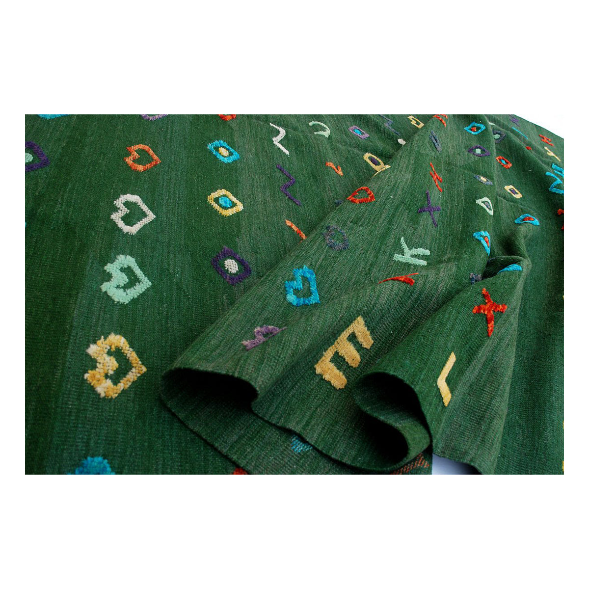 Berjista-Seaweed-Green-Kilim-Rug