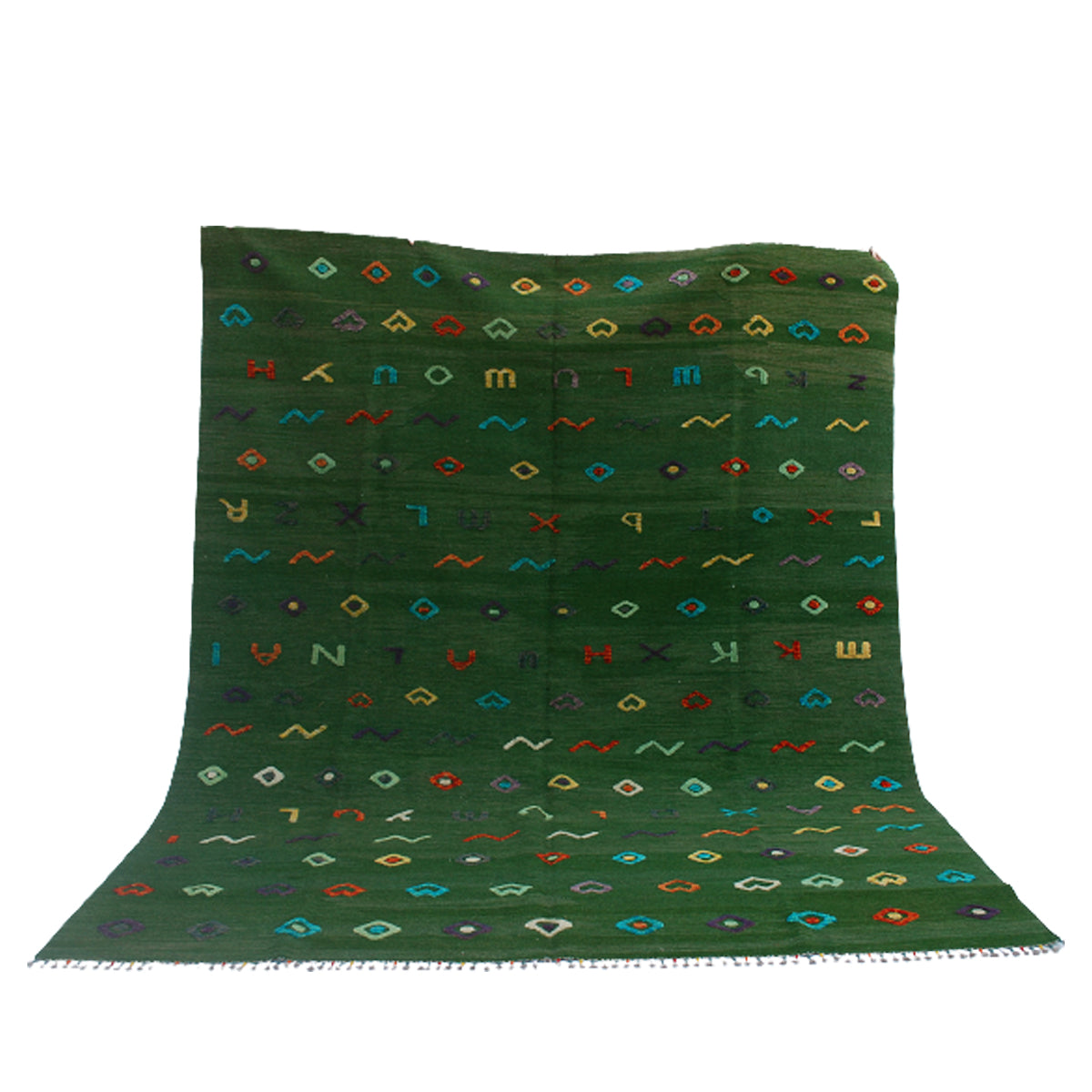 Berjista-Seaweed-Green-Kilim-Rug