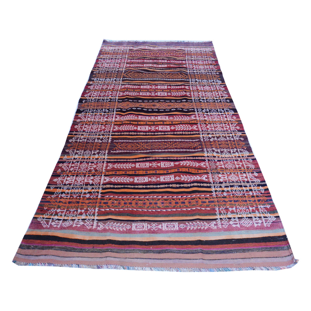 Baluch- Soumak -Mexican -Red -Vintage- Rug