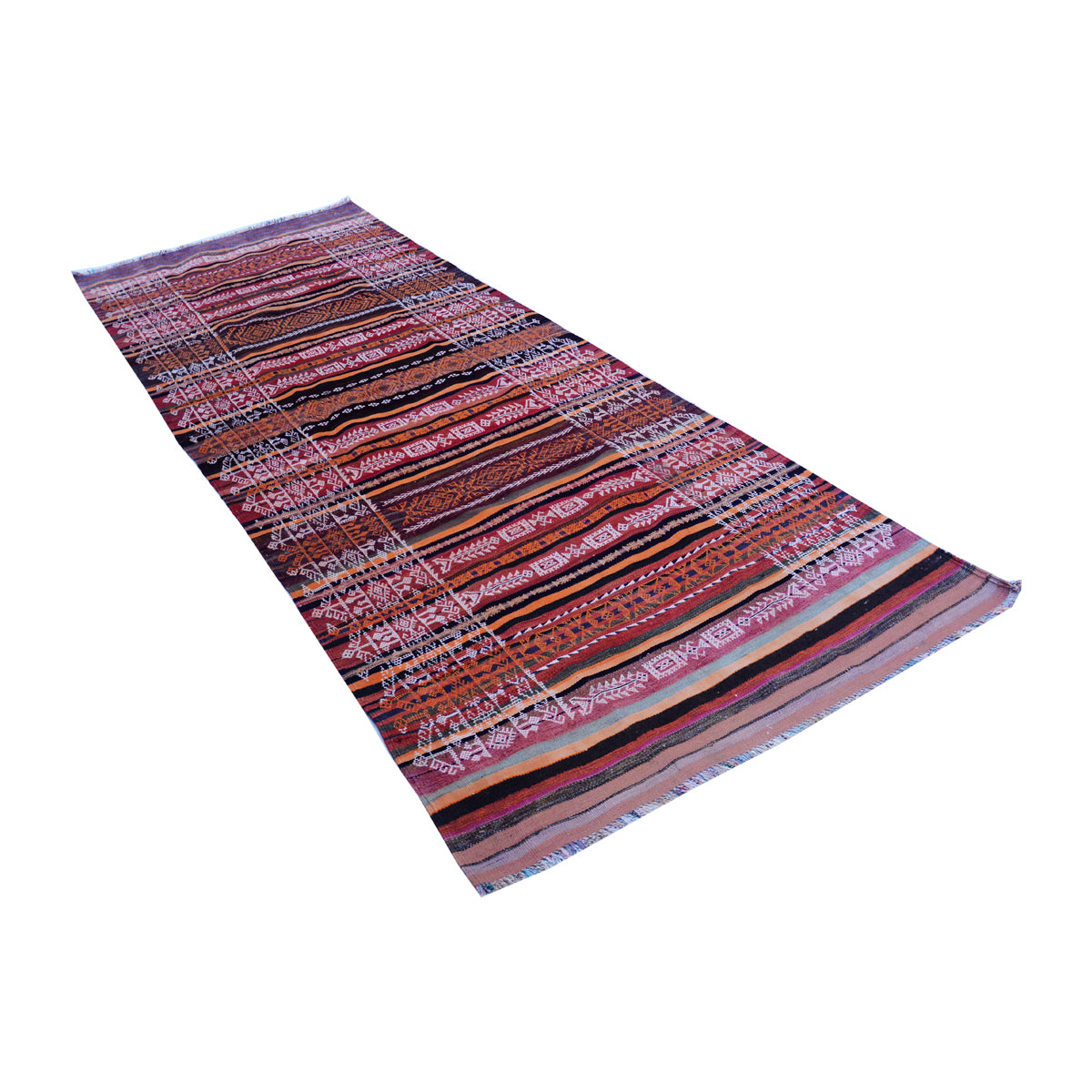 Baluch -Soumak- Mexican- Red -Vintage -Rug