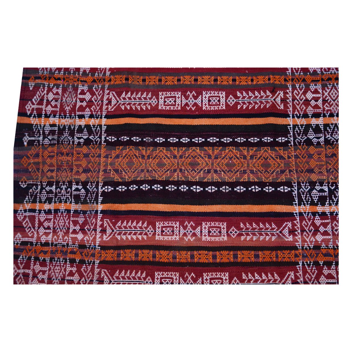 Baluch- Soumak- Mexican- Red -Vintage- Rug