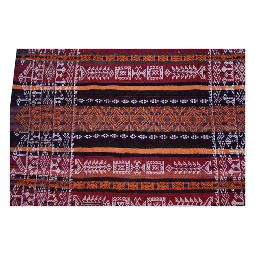 Baluch- Soumak- Mexican- Red -Vintage- Rug