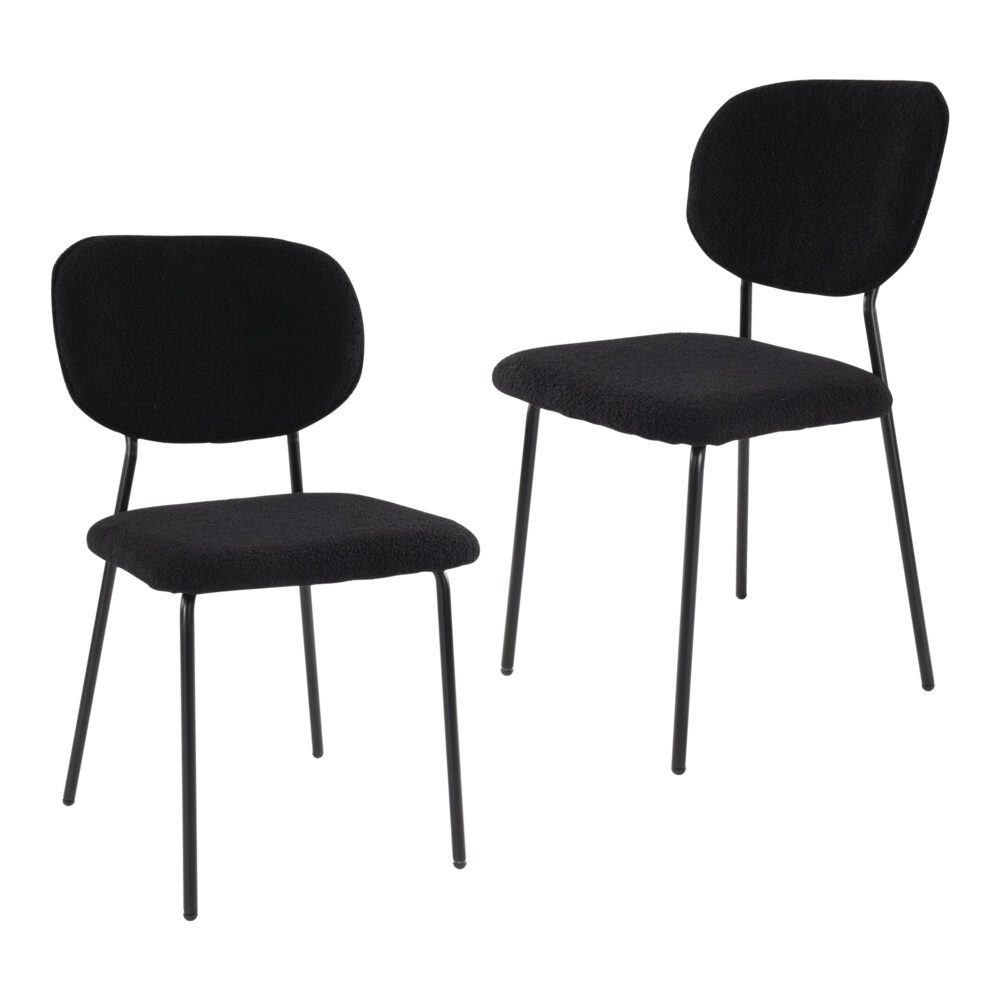 NNEDSZ Charcoal Charm Armless Dining Chair Duo
