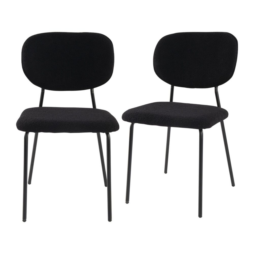 NNEDSZ Charcoal Charm Armless Dining Chair Duo