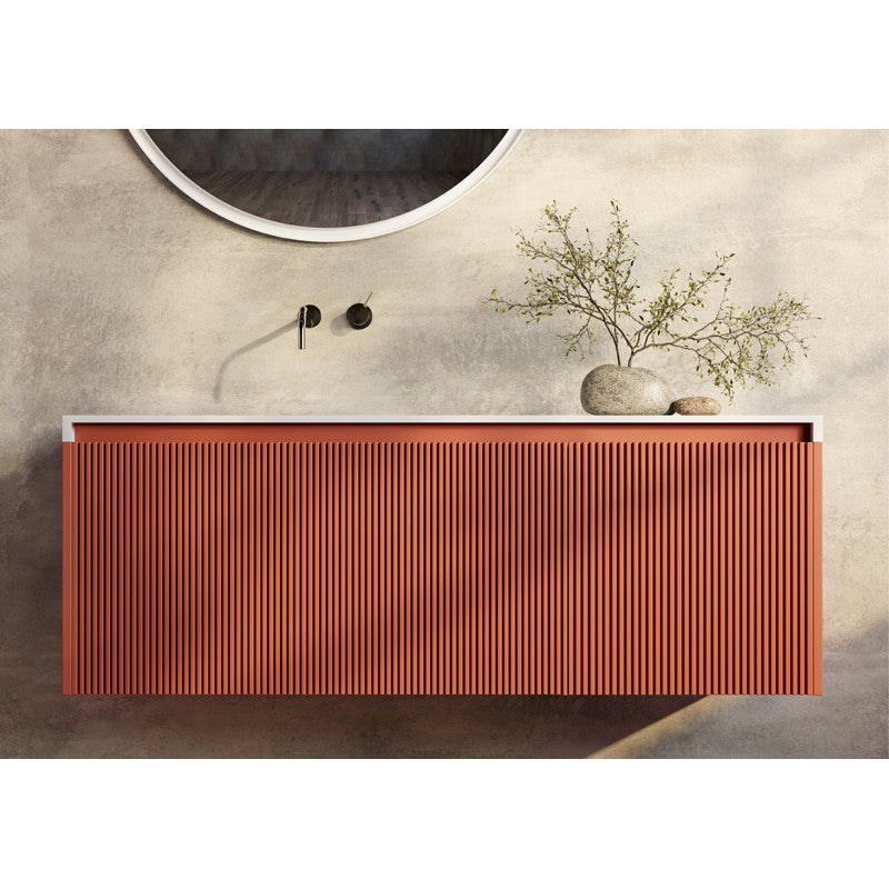 Rimini Wall Hung Bathroom Vanity 1200mm - Potter's Clay