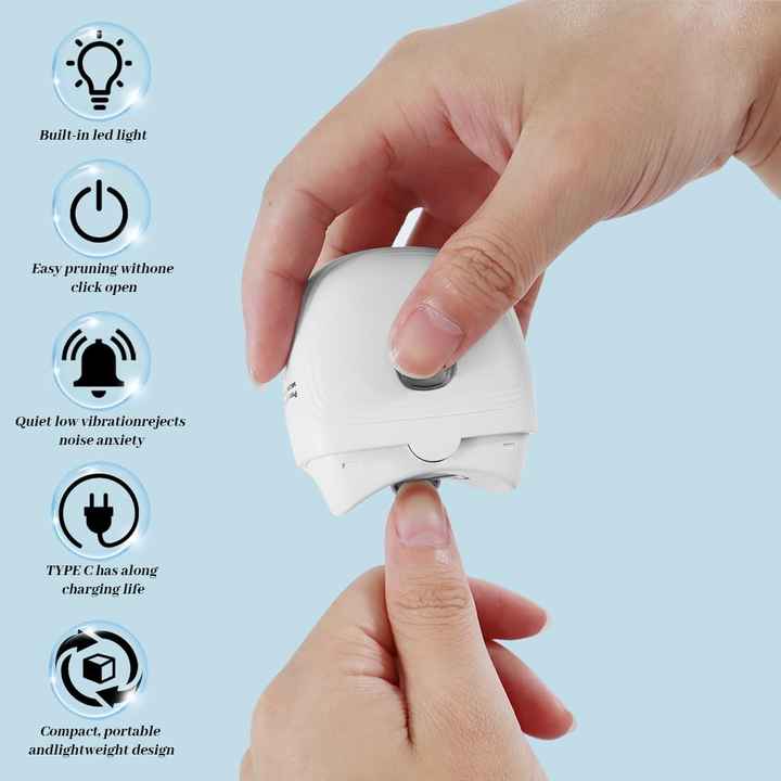 Electric Nail Trimmer LED Rechargeable