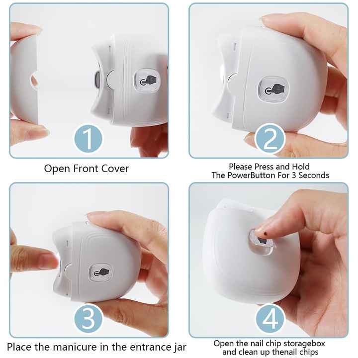 Electric Nail Trimmer LED Rechargeable
