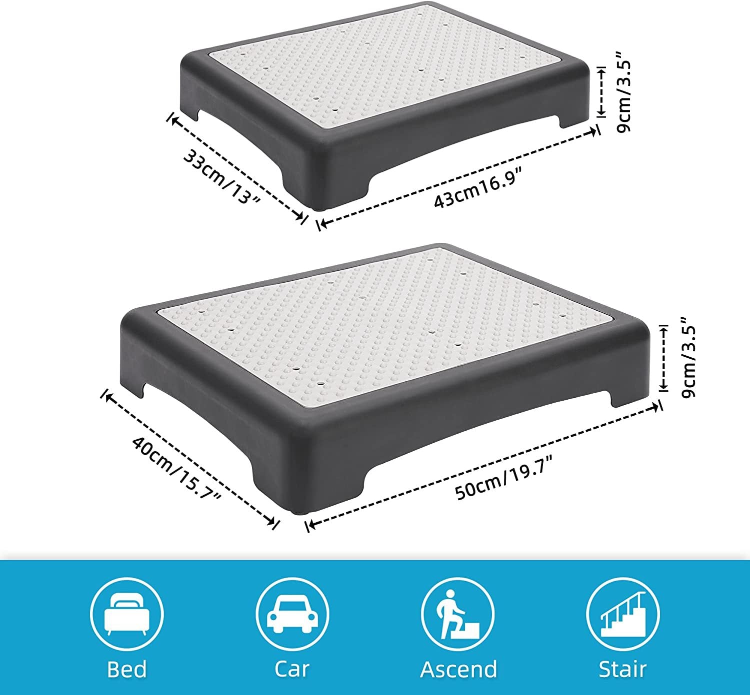 Outdoor Half Step Stool Non-Slip 50x40cm